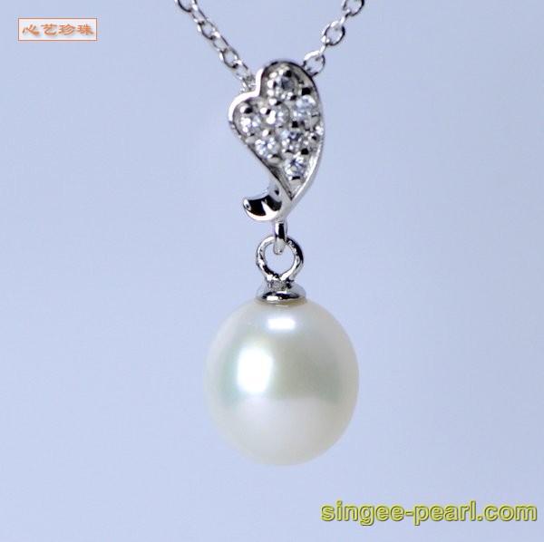 (8.5-9mm白色)珍珠挂坠GZ12018-3|心艺珍珠饰品网-珍珠图片