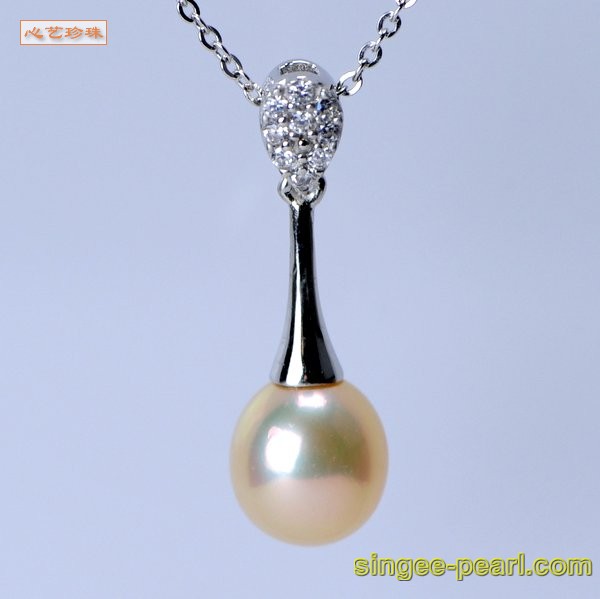 (8.5-9mm粉色)珍珠挂坠GZ12026-2|心艺珍珠饰品网-珍珠图片