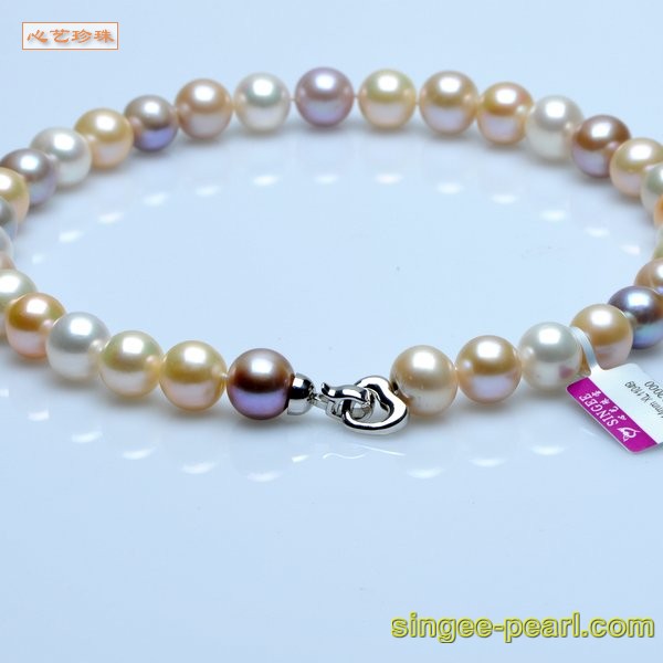 心艺珍珠图片:(13-14mm彩色)珍珠项链XL12005