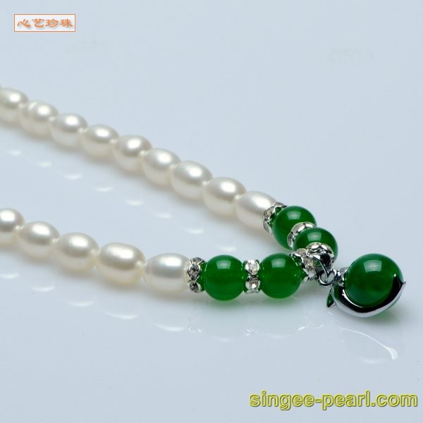 (7-8mm白色)珍珠项链XL12017-1|心艺珍珠饰品网-珍珠图片