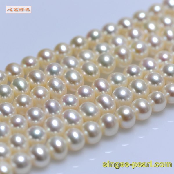心艺珍珠图片:(10-11mm白色)珍珠直链ZL12022-1