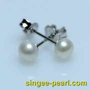 (6.5-7mm白色)珍珠耳钉ED12004-1|心艺点位5-7mm淡水珍珠耳钉图片