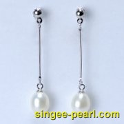 (7-8mm白色)珍珠耳钉ED12019|心艺珍珠饰品网-珍珠图片