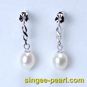 (7-8mm白色)珍珠耳钉ED12020-1|心艺珍珠饰品网-珍珠图片