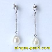 (7-8mm白色)珍珠耳钉ED12023|心艺珍珠饰品网-珍珠图片