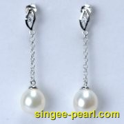(8-9mm白色)珍珠耳钉ED12039|心艺珍珠饰品网-珍珠图片