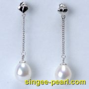 (8-9mm白色)珍珠耳钉ED12040|心艺珍珠饰品网-珍珠图片