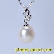 (8.5-9mm白色)珍珠挂坠GZ12003|心艺珍珠饰品网-珍珠图片