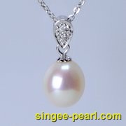 (8.5-9mm白色)珍珠挂坠GZ12007|心艺珍珠饰品网-珍珠图片