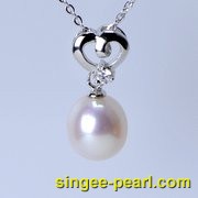(8.5-9mm白色)珍珠挂坠GZ12011|心艺珍珠饰品网-珍珠图片展示