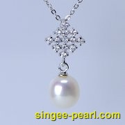(8.5-9mm白色)珍珠挂坠GZ12012|心艺珍珠饰品网-珍珠图片展示