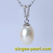 (8.5-9mm白色)珍珠挂坠GZ12016-心艺珍珠图片