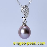 (8.5-9mm紫色)珍珠挂坠GZ12018-1-心艺珍珠图片