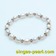 (6-7mm白色)珍珠手链SL12007-1|心艺珍珠饰品网-珍珠图片
