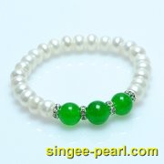 (8-9mm白色)珍珠手链SL12011-2|心艺四面光珍珠图片