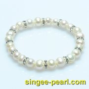 (7-8mm白色)珍珠手链SL12013-心艺珍珠图片