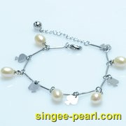 (7-8mm白色)珍珠手链SL12020-1|心艺珍珠饰品网-珍珠图片