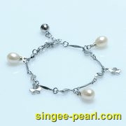 (7-8mm白色)珍珠手链SL12020-5|心艺铜镀烙配件珍珠图片