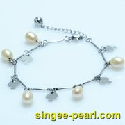 (7-8mm白色)珍珠手链SL12020-8|心艺铜镀烙配件珍珠图片