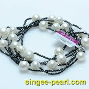 (10-11白色)珍珠手链SL12027-1__心艺珍珠饰品网-饰品图片