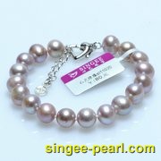 (8-9mm紫色)珍珠手链SL12009-3|心艺珍珠饰品网-珍珠图片