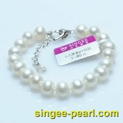 (8-9mm白色)珍珠手链SL12009-4|心艺珍珠饰品网-珍珠图片
