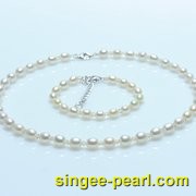 (6-7mm白色)珍珠套装TZ12001-2|心艺淡水珍珠饰品图片