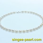(6-7mm白色)珍珠项链XL12026-2|心艺淡水珍珠饰品图片