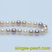 (8-9mm彩色)珍珠项链XL12028|心艺珍珠饰品网-珍珠图片
