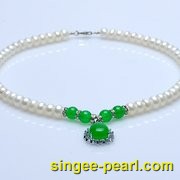 (8-9mm白色)珍珠项链XL12016-1|心艺四面光珍珠图片