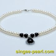 (8-9mm白色)珍珠项链XL12016-2-心艺珍珠图片