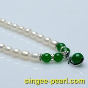 (7-8mm白色)珍珠项链XL12017-1|心艺合金配件珍珠图片