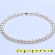 (9-10mm白色)珍珠项链XL12031-2|心艺淡水珍珠饰品图片
