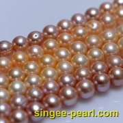 (11-12mm粉色)珍珠直链ZL12003-1|心艺珍珠饰品网-珍珠图片