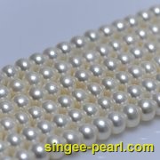 (10-11mm白色)珍珠直链ZL12010|心艺四面光珍珠图片