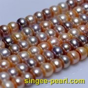 (11-12mm混彩)珍珠直链ZL12009-2|心艺淡水珍珠饰品图片