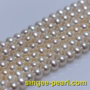 (9-10mm白色)珍珠直链ZL12013__心艺珍珠饰品网-饰品图片