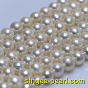 (9-10mm白色)珍珠直链ZL12014|心艺淡水珍珠饰品图片
