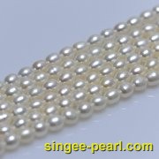 (6-7mm白色)珍珠直链ZL12015-1|心艺珍珠饰品网-珍珠图片