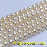 (10-11mm白色)珍珠直链ZL12022-1|心艺珍珠饰品网-珍珠图片