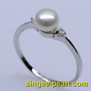 (6.5-7mm白色)珍珠戒指JZ12005-2__心艺珍珠饰品网-饰品图片