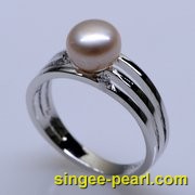 (6.5-7mm紫色)珍珠戒指JZ12006-2