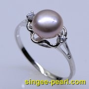 (6.5-7mm紫色)珍珠戒指JZ12012-1-心艺珍珠图片