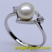 (6.5-7mm白色)珍珠戒指JZ12013-2|心艺珍珠饰品网-珍珠图片