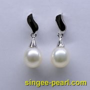 (9-10mm白色)珍珠耳钉ED12059|心艺珍珠饰品网-珍珠图片
