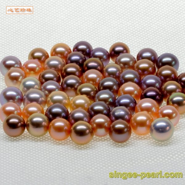 心艺珍珠:(10-10.5mm紫色粉色)散珍珠SZ12017-1图片二