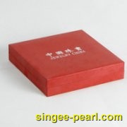 (珍珠珠宝)红色艺术大方盒BZ12004-心艺珍珠图片