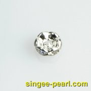 白色钻圈珍珠配件PJ12023__心艺珍珠饰品网-饰品图片