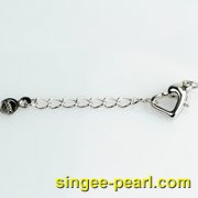 铜镀白金心形扣珍珠配件PJ12034|心艺珍珠饰品网-珍珠图片