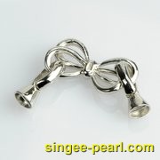 时尚925银喇叭耳扣珍珠配件PJ12035|心艺珍珠配件图片